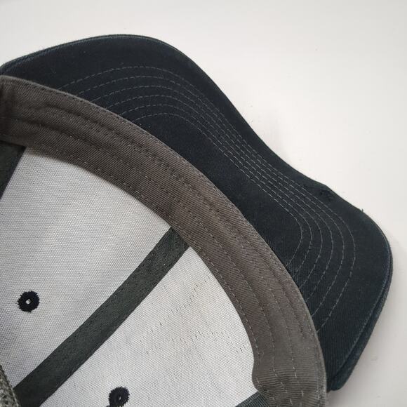 Idaho Bigfoot Leather Patched Snapback Trucker Hat Black OS Arcadian Outfitters - Picture 8 of 9